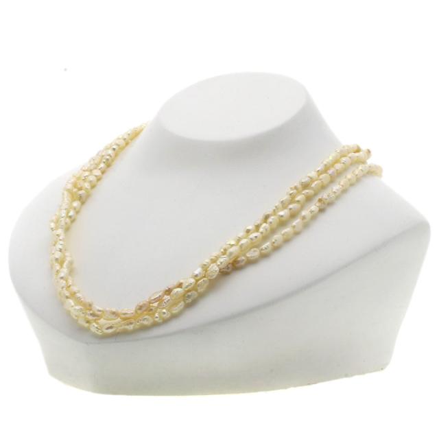 セレクトジュエリー SELECT JEWELRY 淡水パール 真珠 2本セット ネックレス シルバー 中古 ネックレス