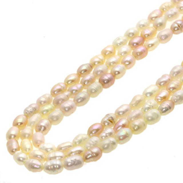 セレクトジュエリー SELECT JEWELRY 淡水パール 真珠 2本セット ネックレス シルバー 中古 ネックレス