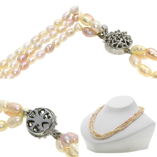 セレクトジュエリー SELECT JEWELRY 淡水パール 真珠 2本セット ネックレス シルバー 中古 ネックレス