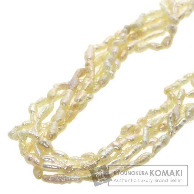 セレクトジュエリー SELECT JEWELRY  淡水パール 真珠 5連  ネックレス シルバー     中古