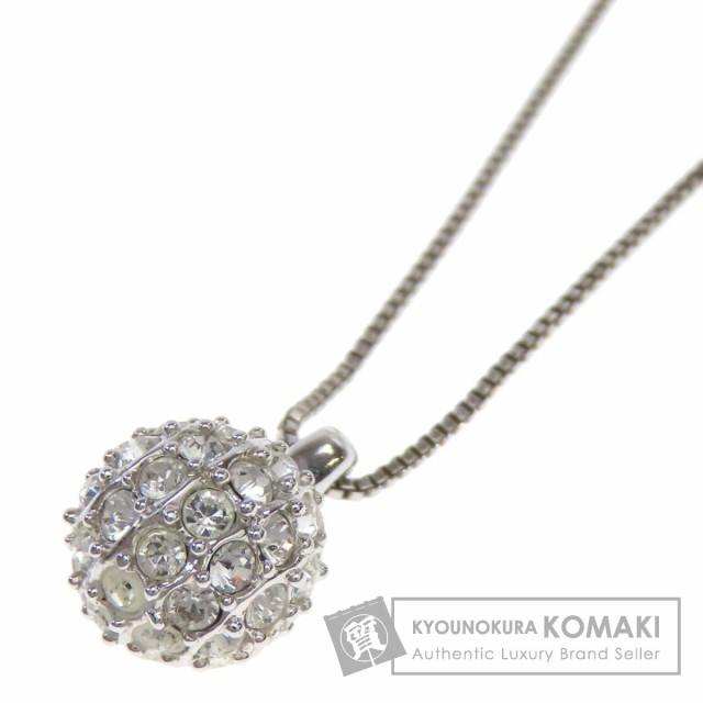 スワロフスキー SWAROVSKI ラインストーン ネックレス シルバー レディース 中古