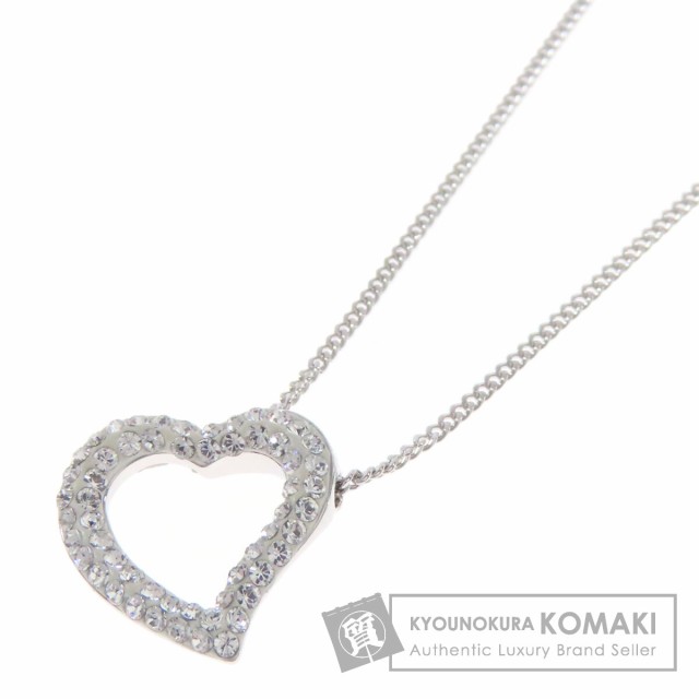 スワロフスキー SWAROVSKI ハート ネックレス 金属製 レディース 中古