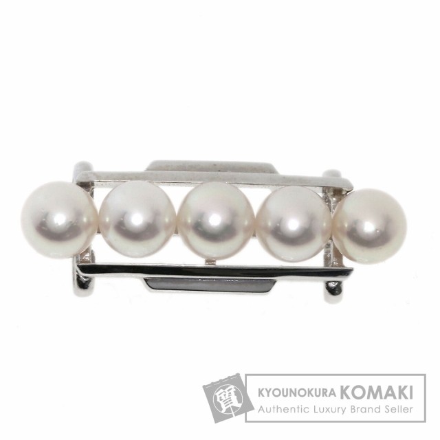 ミキモト MIKIMOTO アコヤパール 真珠 帯留め シルバー レディース 中古