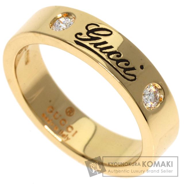グッチ GUCCI  アイコン プリント 2P ダイヤモンド #5  リング・指輪 K18イエローゴールド 中古