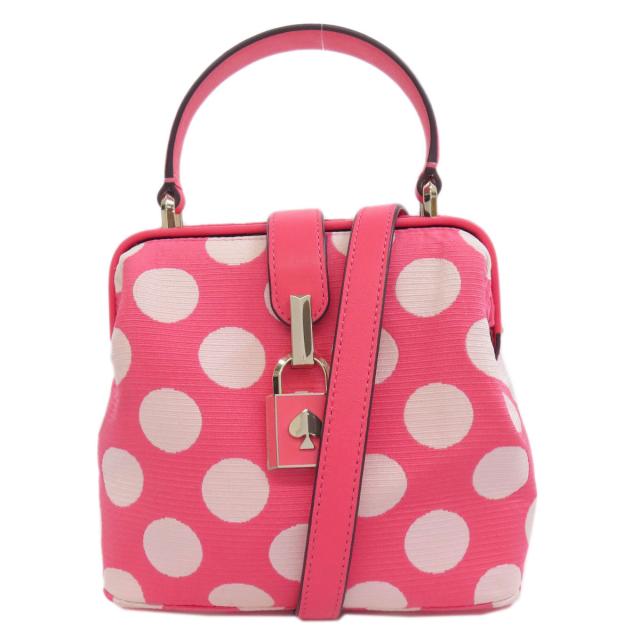 ケイトスペード kate spade ドット柄 2WAY ハンドバッグ キャンバス 