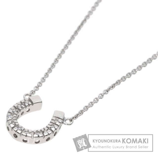 スタージュエリー STAR JEWELRY ホースシュー ダイヤモンド ネックレス K18ホワイトゴールド 中古