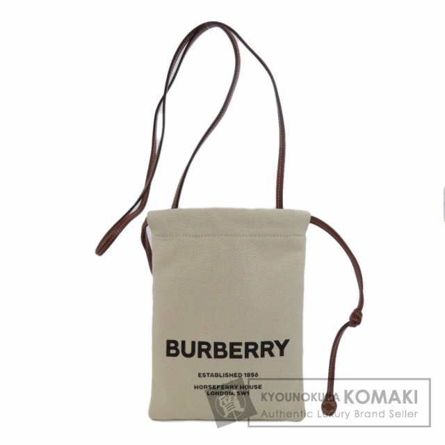 バーバリー BURBERRY ポシェット ショルダーバッグ キャンバス レディース 中古