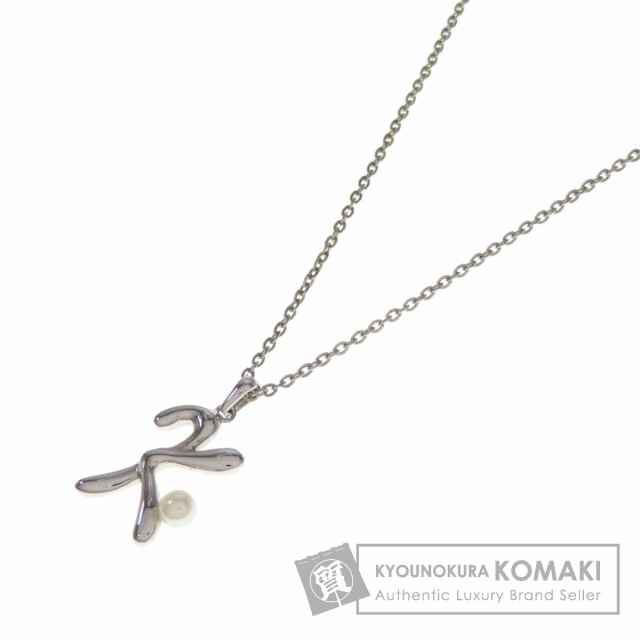 タサキ TASAKI イニシャルK ネックレス 金属製 レディース 中古