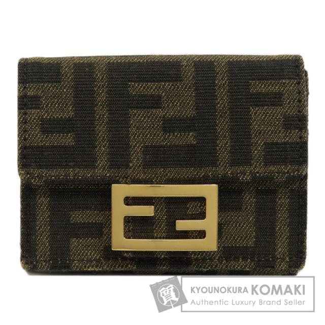 フェンディ FENDI ズッカ柄 二つ折り財布（小銭入れあり