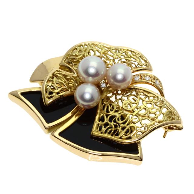 タサキ TASAKI アコヤパール 真珠 オニキス ダイヤモンド タサキ TASAKI アコヤパール 真珠 オニキス ダイヤモンド