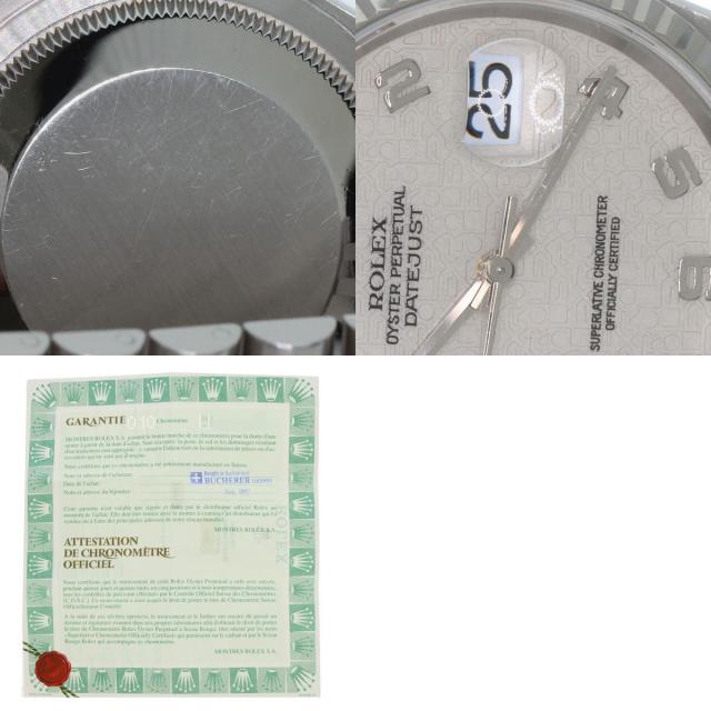 ロレックス ROLEX 16234  デイトジャスト  腕時計 ステンレススチール SS K18WG  メンズ  中古の通販は