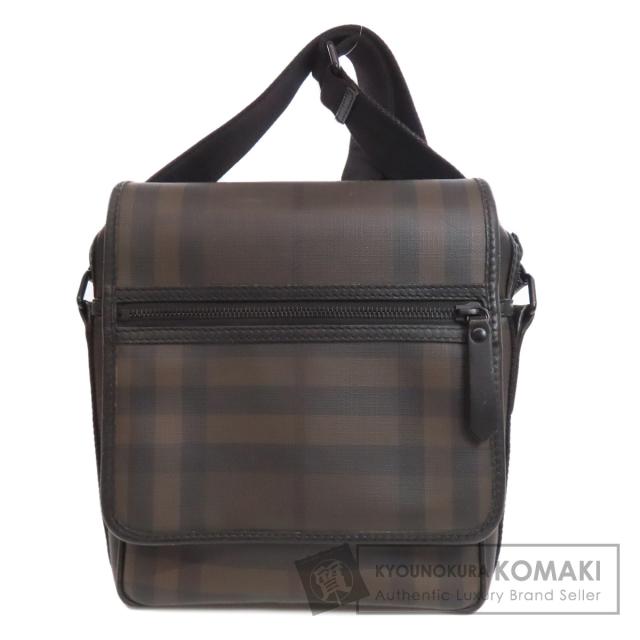 バーバリー BURBERRY チェック柄 ショルダーバッグ カーフ レディース 中古 