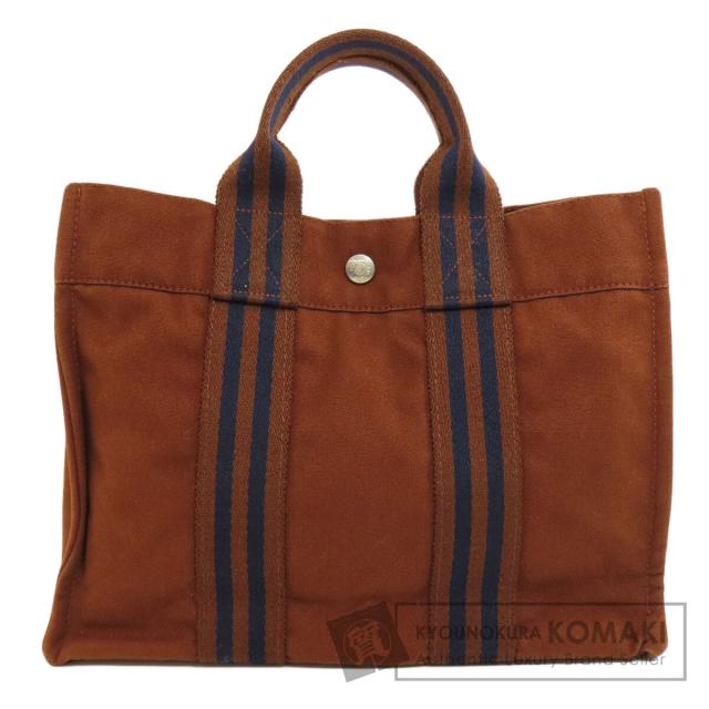 エルメス HERMES サックフールトゥPM ハンドバッグ キャンバス 