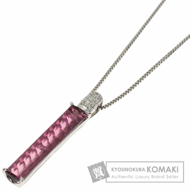 セレクトジュエリー SELECT JEWELRY トルマリン ダイヤモンド ネックレス プラチナPT900 PT850 中古