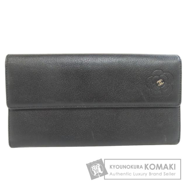 CHANEL シャネル 長財布 カメリア ココマーク ラムスキン 3151