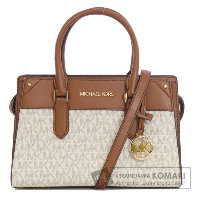 マイケルコース Michael Kors MKシグネチャー 2WAY トートバッグ PVC レディース 中古