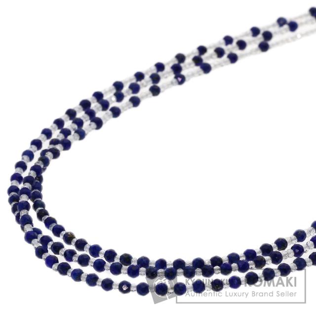 セレクトジュエリー SELECT JEWELRY  水晶 クリスタル ラピスラズリ 3連  ネックレス シルバー  中古の通販は
