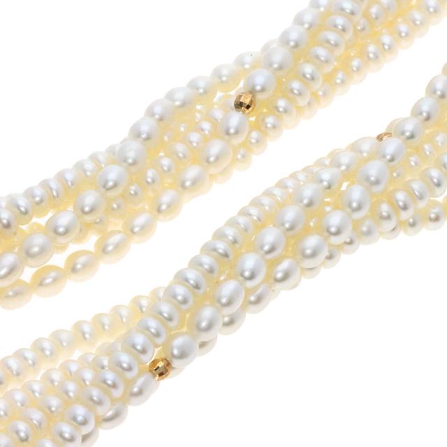 セレクトジュエリー SELECT JEWELRY  淡水パール 真珠 6連  ネックレス シルバー K18YG    中古_2