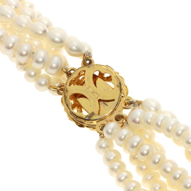 セレクトジュエリー SELECT JEWELRY  淡水パール 真珠 6連  ネックレス シルバー K18YG    中古_4
