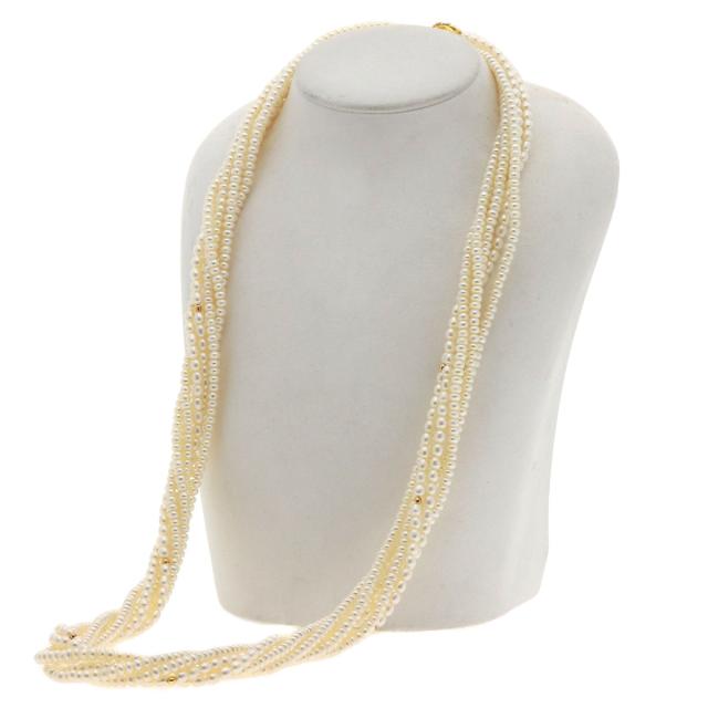 セレクトジュエリー SELECT JEWELRY  淡水パール 真珠 6連  ネックレス シルバー K18YG    中古_5