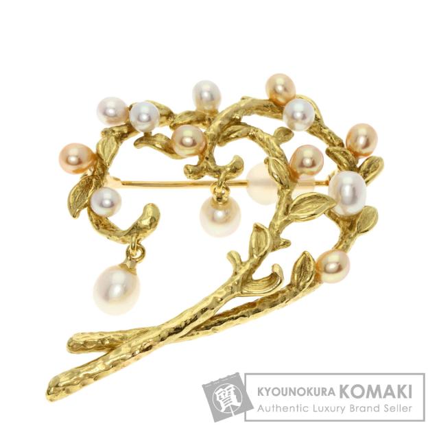 タサキ TASAKI パール 真珠 ブローチ K18イエローゴールド レディース 中古 