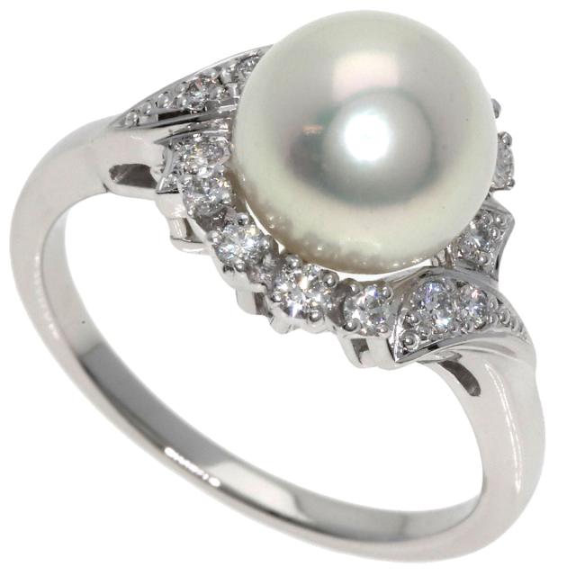 ミキモト MIKIMOTO アコヤパール 真珠 ダイヤモンド リング・指輪 