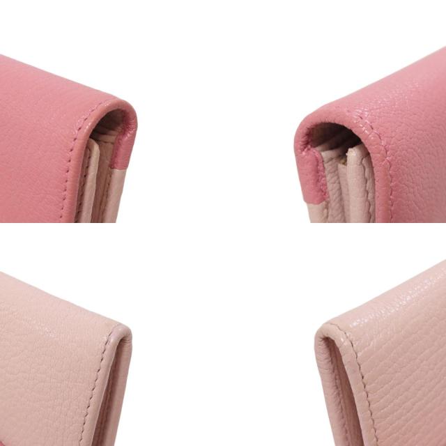ミュウミュウ MIUMIU ロゴ リボン 長財布（小銭入れあり） レザー レディース 中古_9