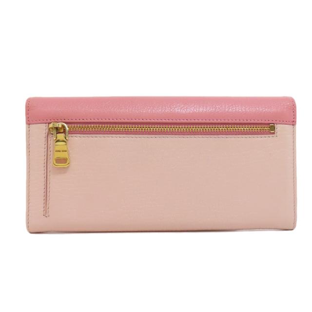 ミュウミュウ MIUMIU ロゴ リボン 長財布（小銭入れあり） レザー レディース 中古_2