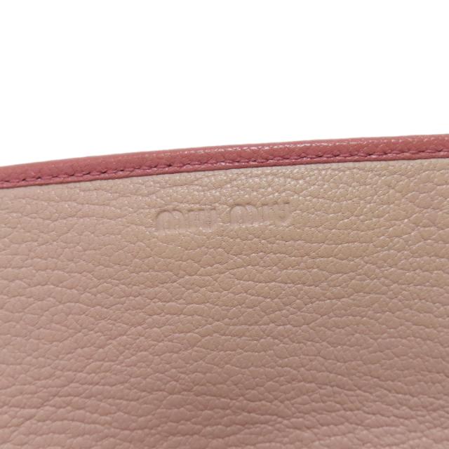 ミュウミュウ MIUMIU ロゴ リボン 長財布（小銭入れあり） レザー レディース 中古_6