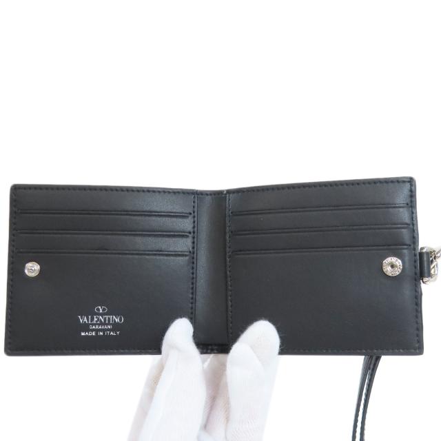 バレンティノ VALENTINO ネックウォレット 二つ折り財布（小銭入れあり） レザー 中古_5
