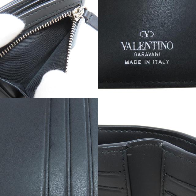 バレンティノ VALENTINO ネックウォレット 二つ折り財布（小銭入れあり） レザー 中古_7