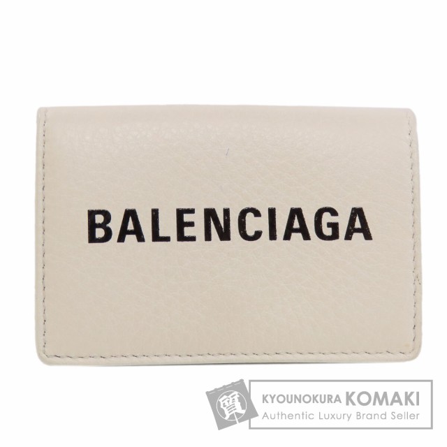 バレンシアガ BALENCIAGA 516402 ロゴ 三つ折り財布 二つ折り財布（小銭入れあり） レザー 中古