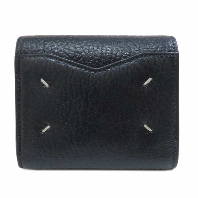 MaisonMargiela黒 レザー 二つ折り財布