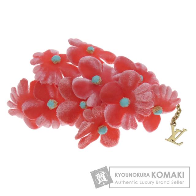 ルイヴィトン LOUIS VUITTON  フラワーモチーフ  バレッタ スウェード レディース  中古
