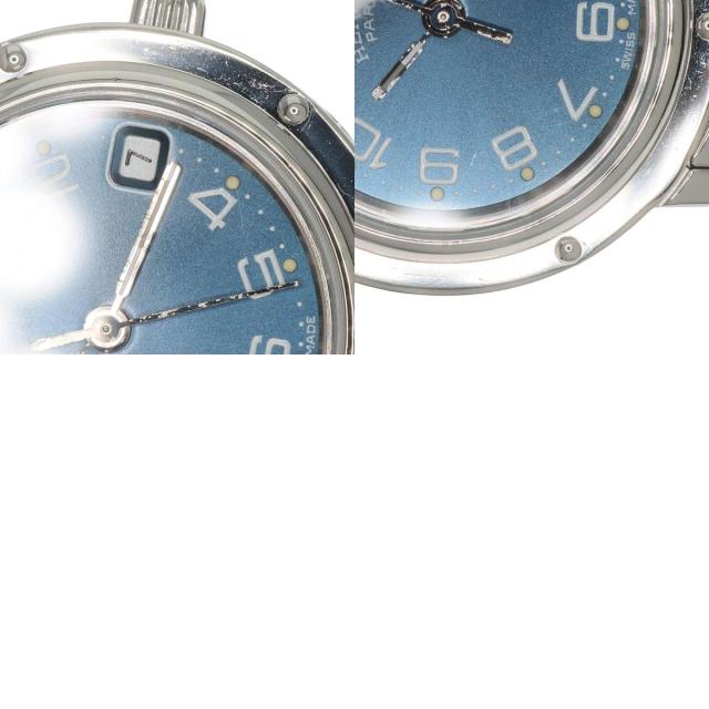 エルメス HERMES クリッパー CL4.210 ライトブルー SS クオーツ  