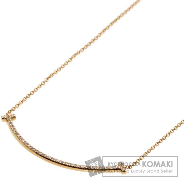 ティファニー TIFFANY&Co. Tスマイル スモール ダイヤモンド ネックレス K18ピンクゴールド 中古 154,775円