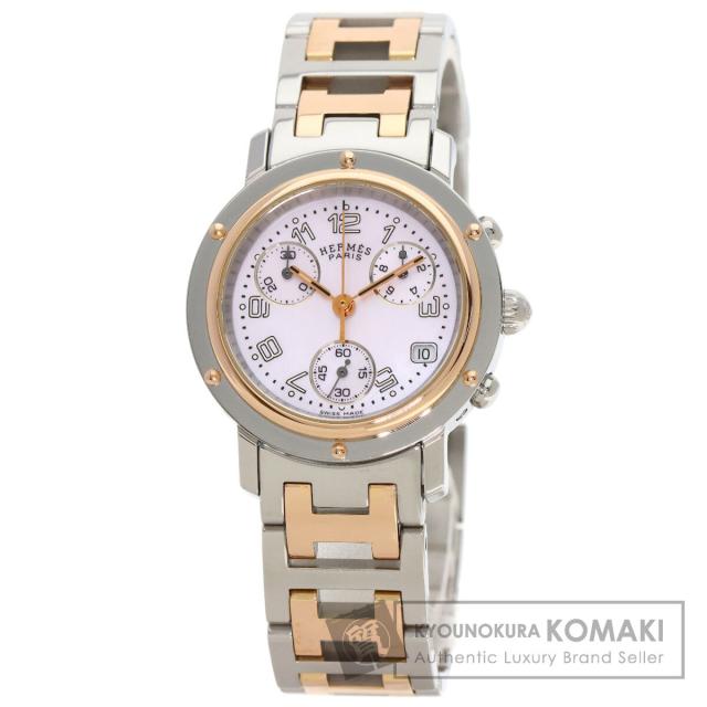 エルメス HERMES CL1.321  クリッパー クロノグラフ 新バックル  腕時計 ステンレススチール 中古の通販は
