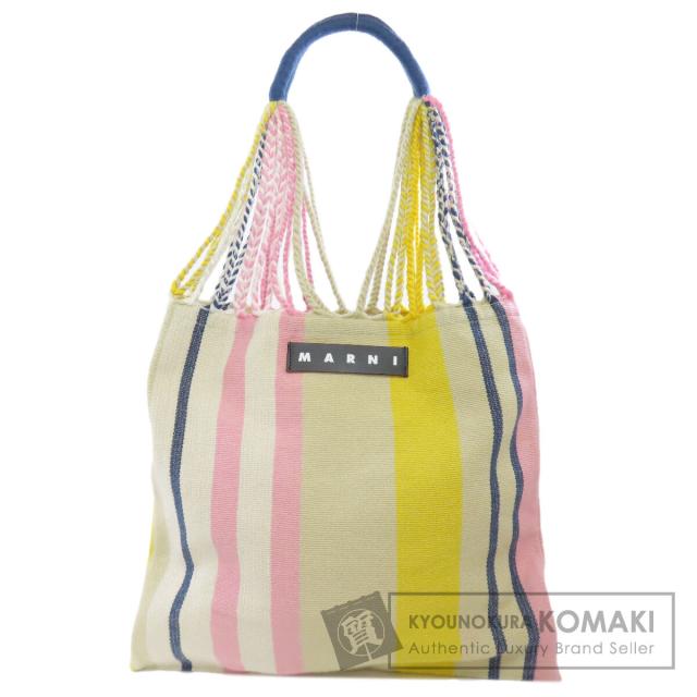 マルニ MARNI  フラワーカフェ ハンモック  ハンドバッグ キャンバス レディース  中古