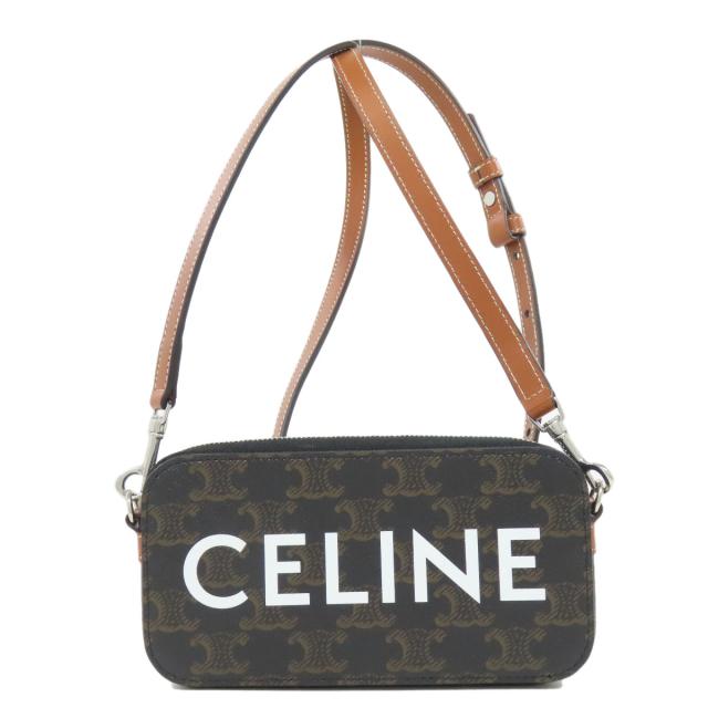 セリーヌ CELINE トリオンフ ショルダーバッグ PVC レディース 中古