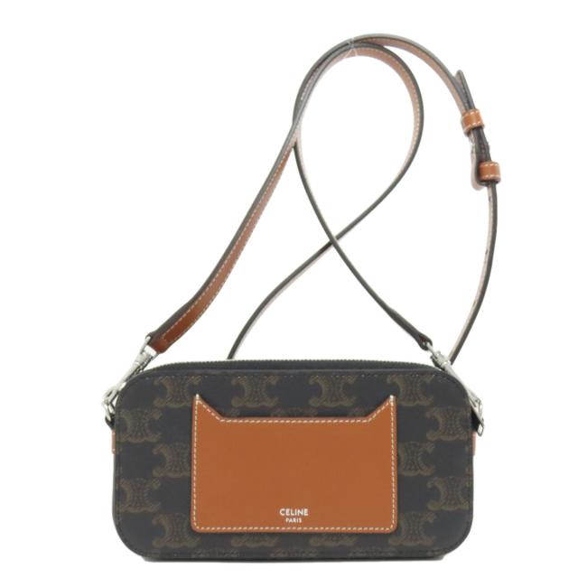 セリーヌ CELINE トリオンフ ショルダーバッグ PVC レディース 中古