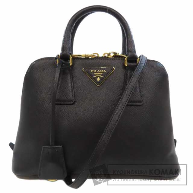 プラダ PRADA ロゴ金具 2WAY ハンドバッグ サフィアーノ レディース 中古