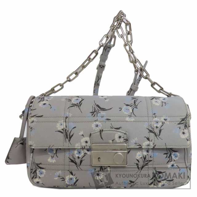 プラダ PRADA  フラワーモチーフ  ショルダーバッグ PVC レディース  中古の通販は