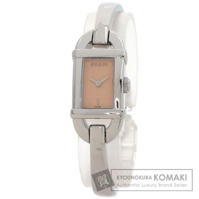 グッチ GUCCI 6800L  スクエアフェイス  腕時計 ステンレススチール SS   レディース  中古