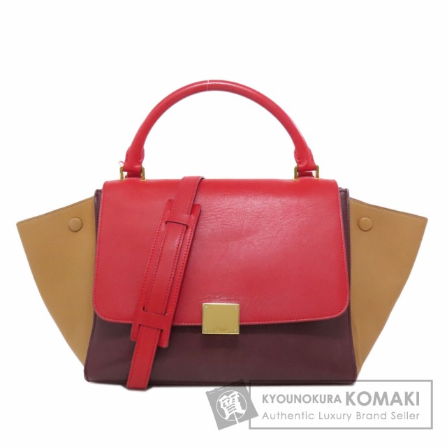 セリーヌ CELINE トラペーズ 2WAY ハンドバッグ レザー レディース 中古