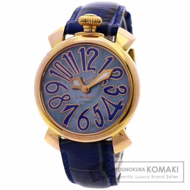 ガガ・ミラノ Gaga Milano マヌアーレ 40mm 腕時計 GP 革 レディース 中古