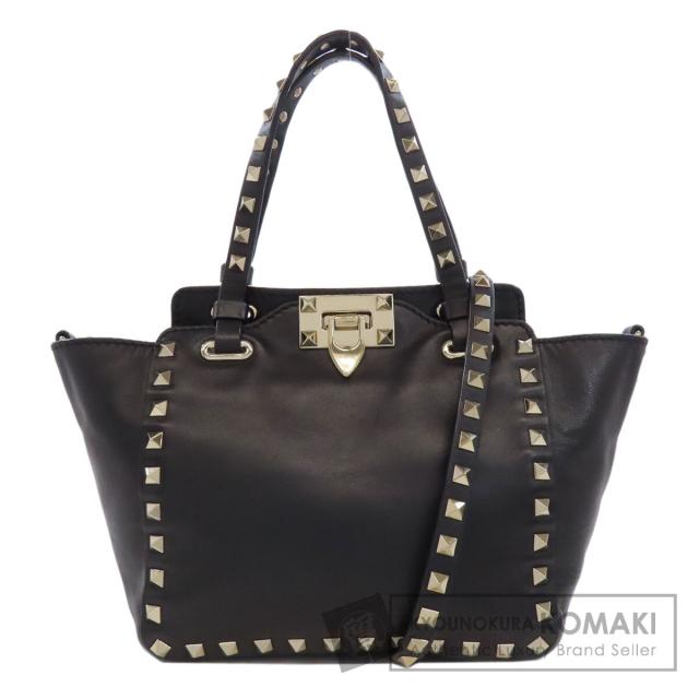 ヴァレンティノ VALENTINO スタッズ 2WAY ハンドバッグ レザー 