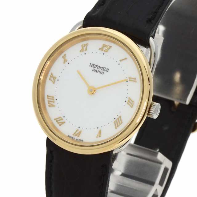 エルメス HERMES  アルソー  腕時計 ステンレススチール 革 GP  レディース  中古の通販は