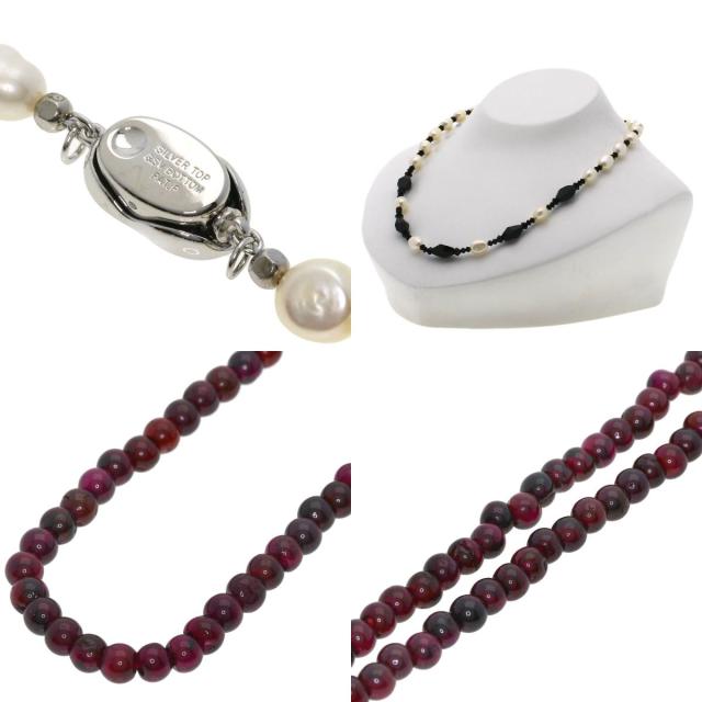 セレクトジュエリー SELECT JEWELRY ラピスラズリ 淡水パール 5連 ガーネット オニキス 中古_8