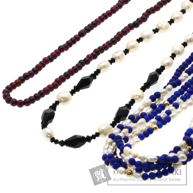 セレクトジュエリー SELECT JEWELRY ラピスラズリ 淡水パール 5連 ガーネット オニキス 中古
