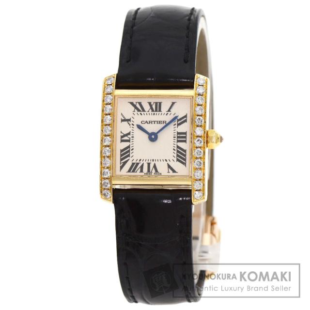 カルティエ CARTIER WE100151 タンクフランセーズ SM 腕時計 K18イエローゴールド 革 中古 498,108円